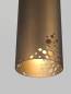 Preview: elesi-luce-pendelleuchte-hängelampe-gaia-lasercut-perforiert-zylinderform-gold-bronze