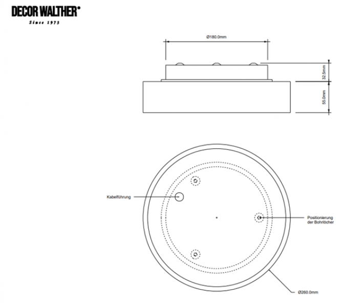 DECOR WALTHER LED-Deckenleuchte Conect dimmbar