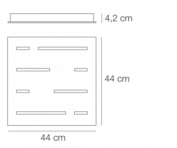 LED-Deckenleuchte Aura 44x44cm