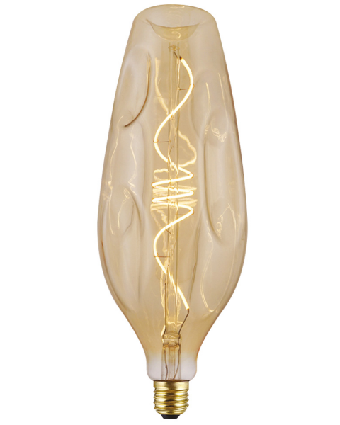 LED-Leuchtmittel Filament Curved Bottle Bumped dimmbar