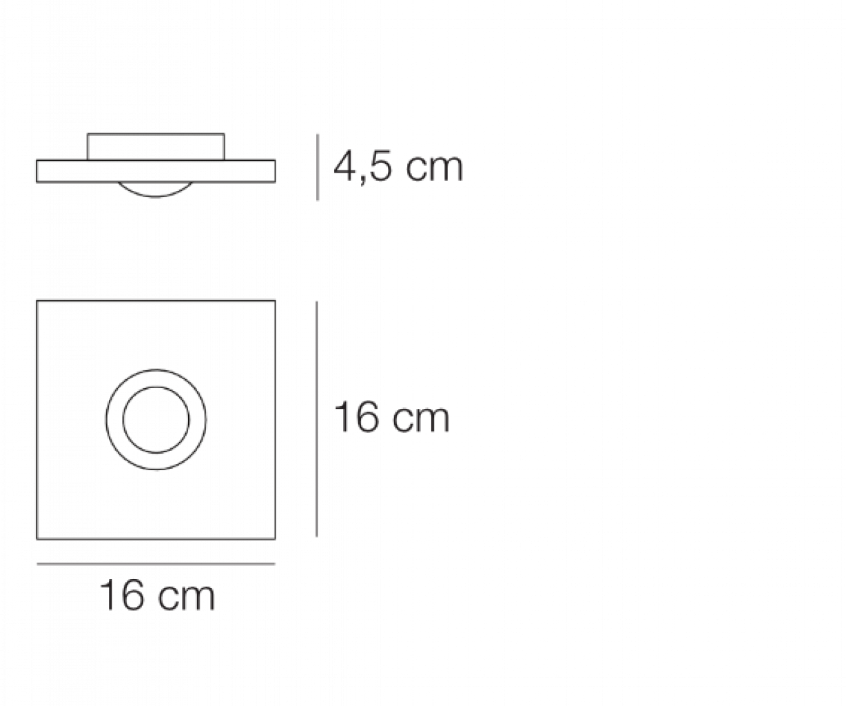 LED-Deckenleuchte Pois 16x16cm