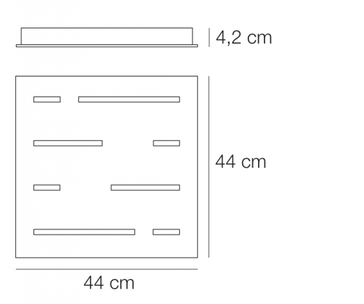 LED-Deckenleuchte Aura 44x44cm