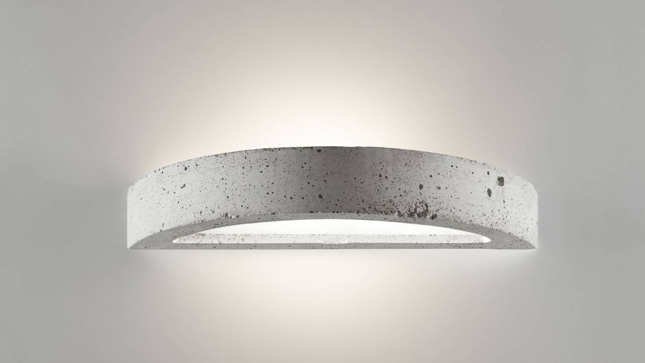 LED-Wandleuchte aus Leichtzement 43,5cm